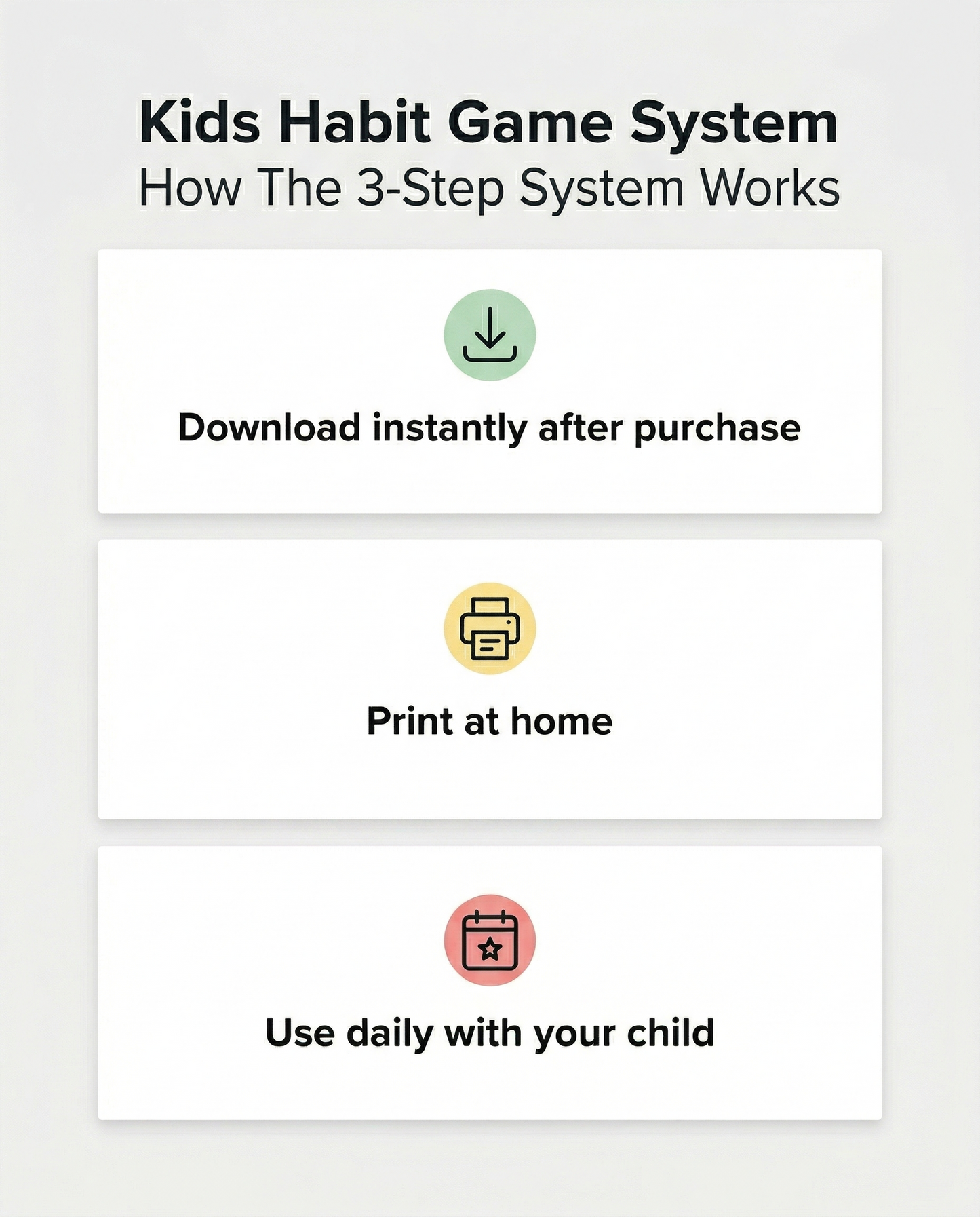 Kids Habit Game System